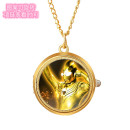 夜光旋转挂表怀表儿童表动漫项链表卡通表男女学生手表定制照片