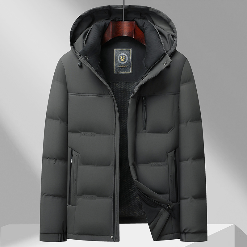 爸爸羽绒服男装秋冬季新款加厚白鸭绒中老年冬装外套老年人50岁60