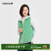 LAFUMA乐飞叶户外秋冬立领保暖双面绒抓绒衣马甲女士摇粒绒背心
