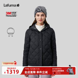 法国LAFUMA乐飞叶户外保暖连帽3M新雪丽棉服女美拉德外套