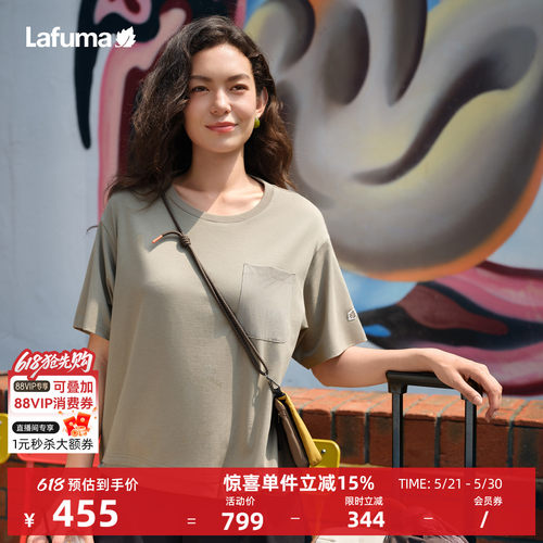 乐飞叶户外短袖T恤女百搭