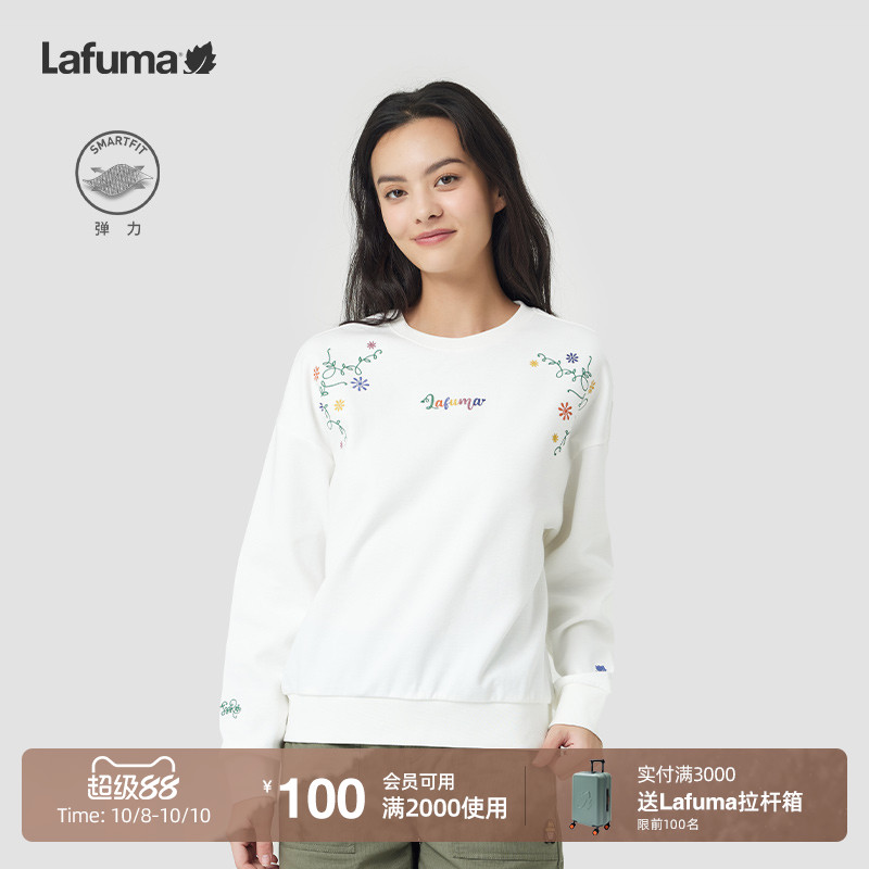 lafuma户外印花圆领卫衣女