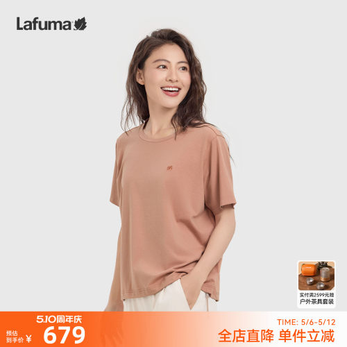 乐飞叶户外宽松短袖T恤女