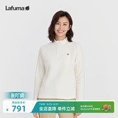 LAFUMA乐飞叶户外秋冬女士半拉链长袖 T恤保暖抓绒休闲上衣