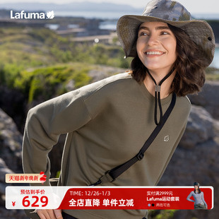 LAFUMA乐飞叶户外24新款 T恤上衣 宽松圆领抗菌套头卫衣女休闲长袖