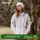 LAFUMA乐飞叶户外秋冬Polartec保暖抓绒衣女士宽松连帽摇粒绒外套