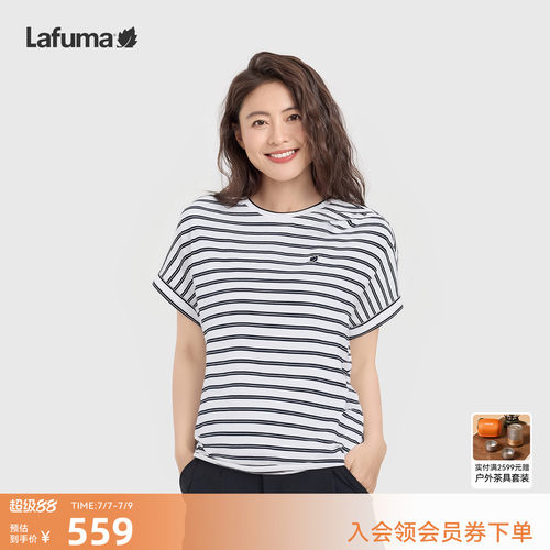 乐飞叶户外水柔棉短信T恤女