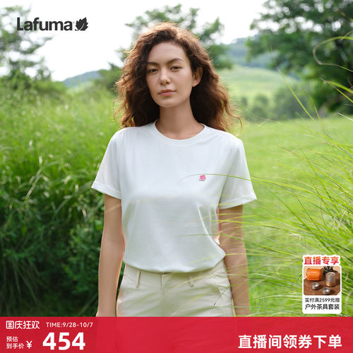 乐飞叶时尚圆领短袖T恤女