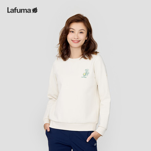 法国LAFUMA乐飞叶户外24秋冬环保圆领套头卫衣女宽松运动上衣