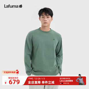 运动休闲卫衣打底衫 T恤男士 乐飞叶户外秋冬圆领保暖长袖 Lafuma