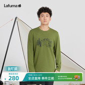 LAFUMA乐飞叶户外秋冬cordura耐磨长袖 上衣 T恤男休闲圆领打底衫