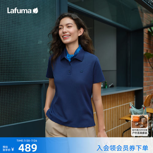 乐飞叶户速干polo衫短袖T恤女