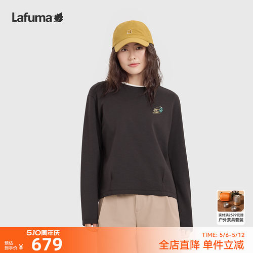 乐飞叶长袖T恤女士上衣