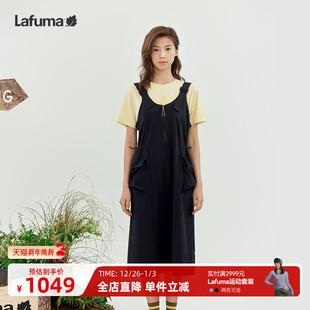 LAFUMS乐飞叶户外轻户外工装 多口袋A字背带连衣裙女拒水耐磨裙子