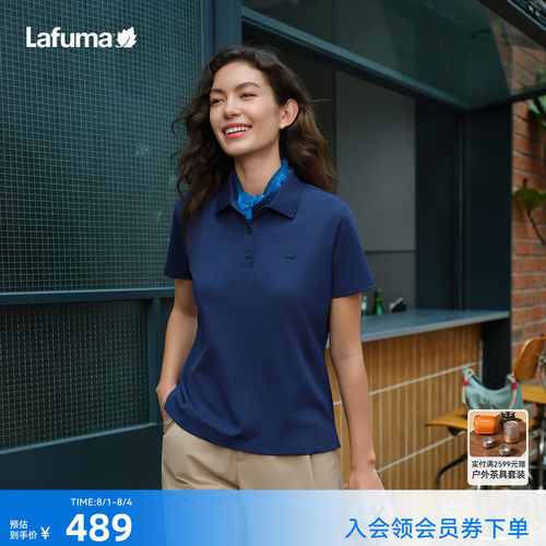 乐飞叶户速干polo衫短袖T恤女
