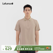 T恤 防晒翻领运动短袖 LAFUMA乐飞叶户外吸湿速干半拉链POLO衫 男士