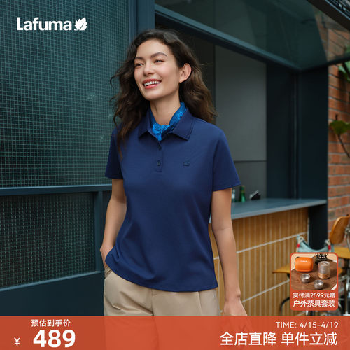 乐飞叶户速干polo衫短袖T恤女