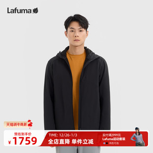LAFUMA乐飞叶户外防泼水夹克男士 休闲百搭软壳衣秋冬内里加绒外套