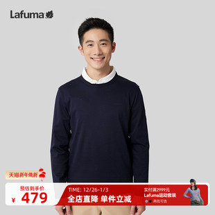 法国LAFUMA乐飞叶户外套头休闲长袖 T恤男圆领上衣打底衫