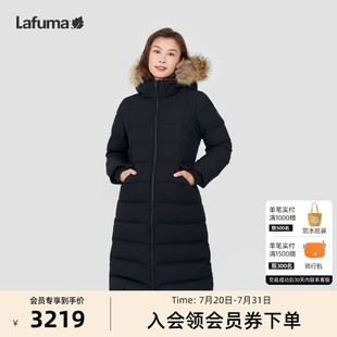 保暖毛領(lǐng)鵝絨羽絨服女長(zhǎng)款 防風(fēng)防潑水防寒服 新款 LAFUMA樂(lè)飛葉冬季