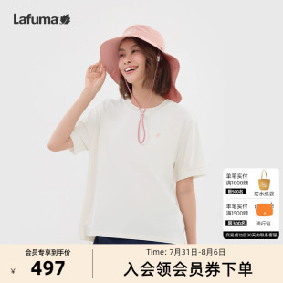 LAFUMA乐飞叶户外夏季 T恤女士简约休闲运动上衣 凉感圆领短袖