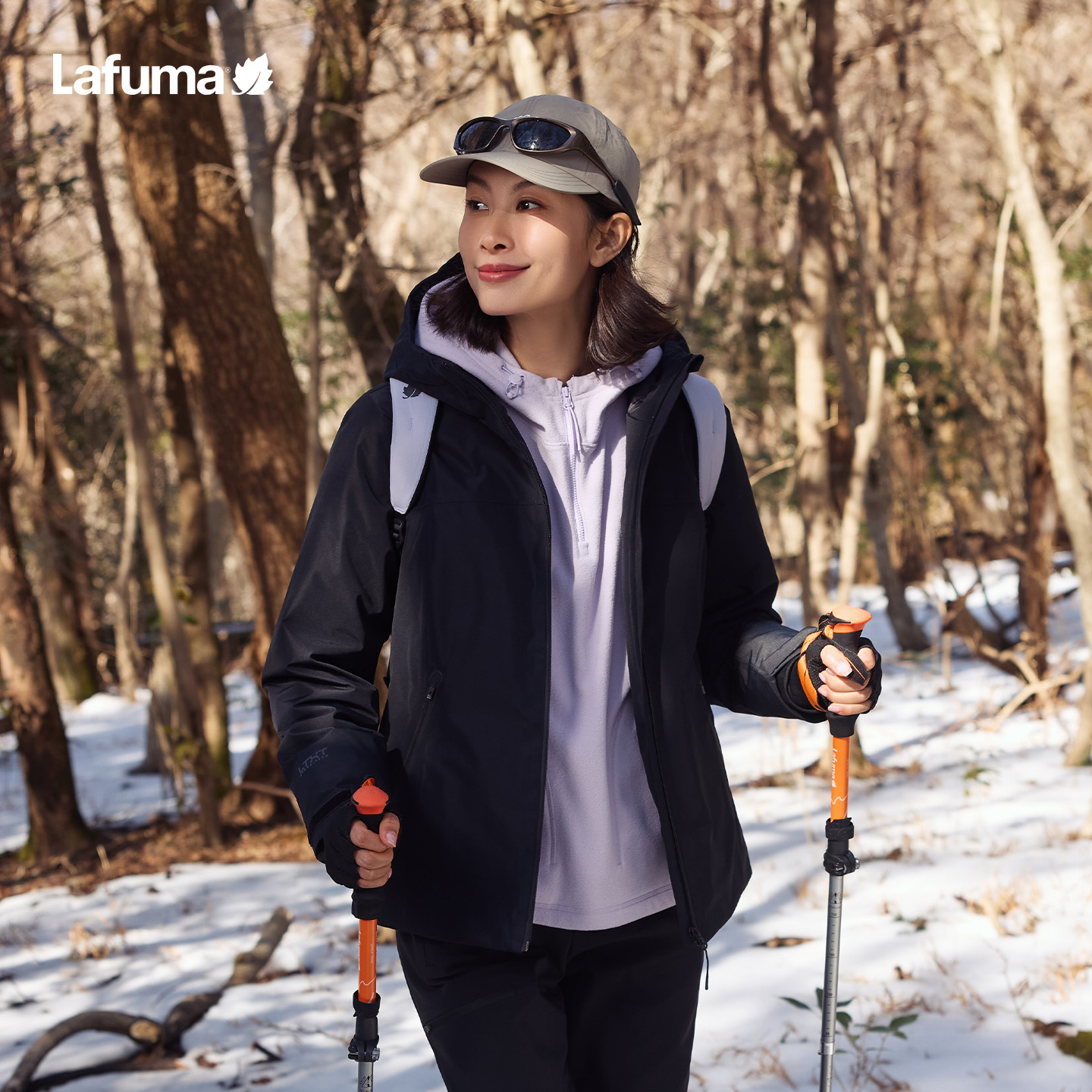 乐飞叶保暖连帽冲锋衣羽绒服女