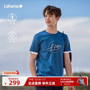 百搭打底衫 Lafuma 时尚 T恤男士 乐飞叶运动休闲凉感印花短袖