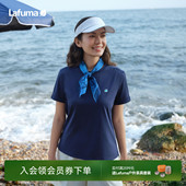 LAFUMA乐飞叶户外舒适圆领短袖 运动休闲上衣 T恤女下摆开叉夏季