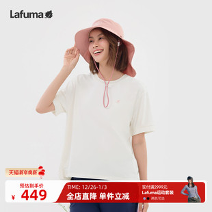 LAFUMA乐飞叶户外夏季 T恤女士简约休闲运动上衣 凉感圆领短袖