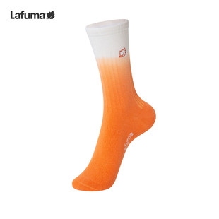 LAFUMA乐飞叶户外抗菌防臭运动袜女士健身跑步长袜子渐变中筒袜