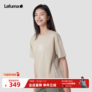 法国LAFUMA乐飞叶户外休闲时尚 T恤女士百搭上衣 纯棉圆领短袖
