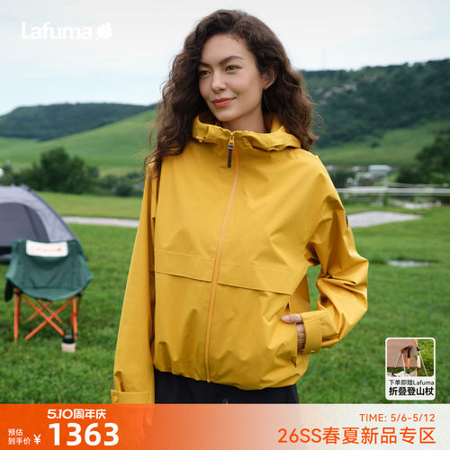 乐飞叶户外连帽冲锋衣女男