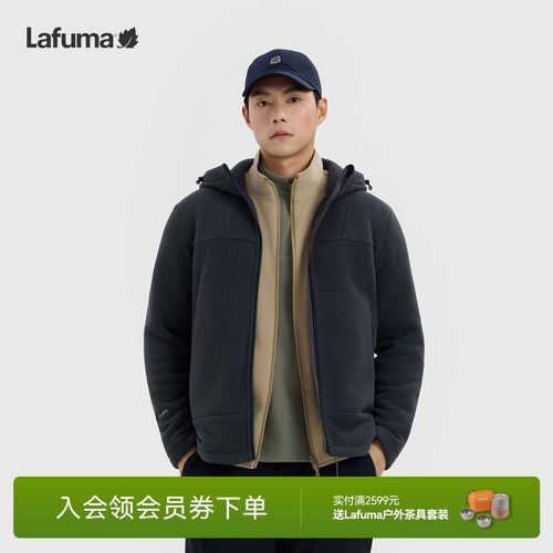 乐飞叶户外加厚抓绒衣外套男