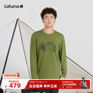 LAFUMA乐飞叶户外24秋冬cordura耐磨长袖 上衣 T恤男休闲圆领打底衫