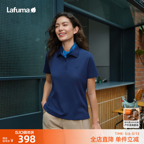 乐飞叶户速干polo衫短袖T恤女