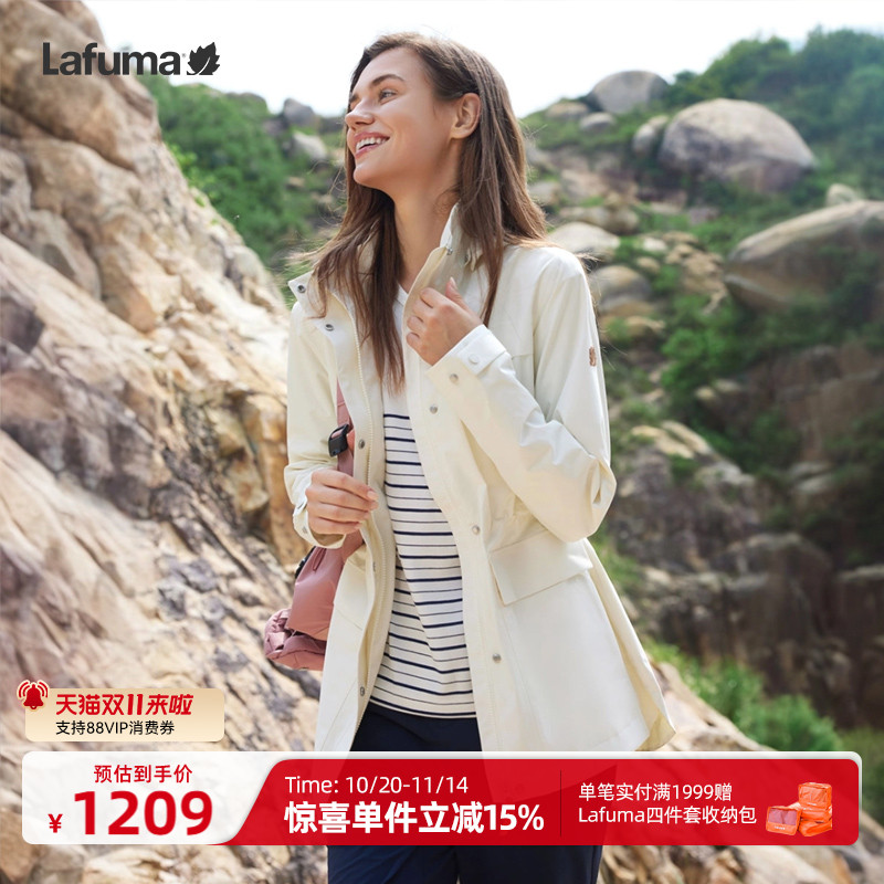 LAFUMA乐飞叶25年春夏新品户外防水透湿冲锋衣女风衣女夹克外套