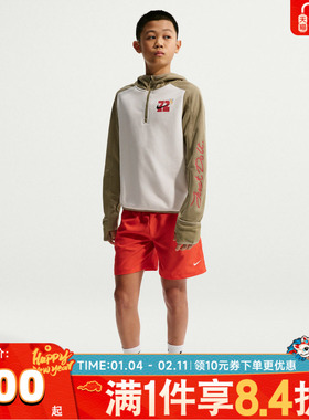 NIKE耐克大童K NK TF LS HZ TOPCNY运动休闲套头衫卫衣IQ3936-133