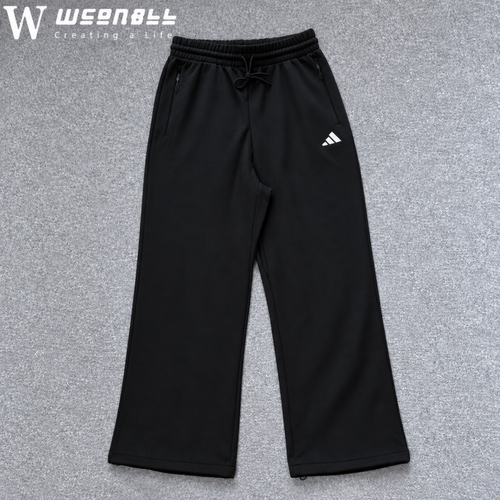 Adidas/阿迪达斯男子卫裤刺绣小标针织舒适百搭直筒长裤KW0655
