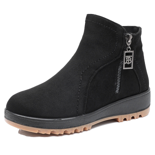 老北京布鞋冬季棉鞋女防滑中青年妈妈工装鞋轻便加绒保暖女款二棉