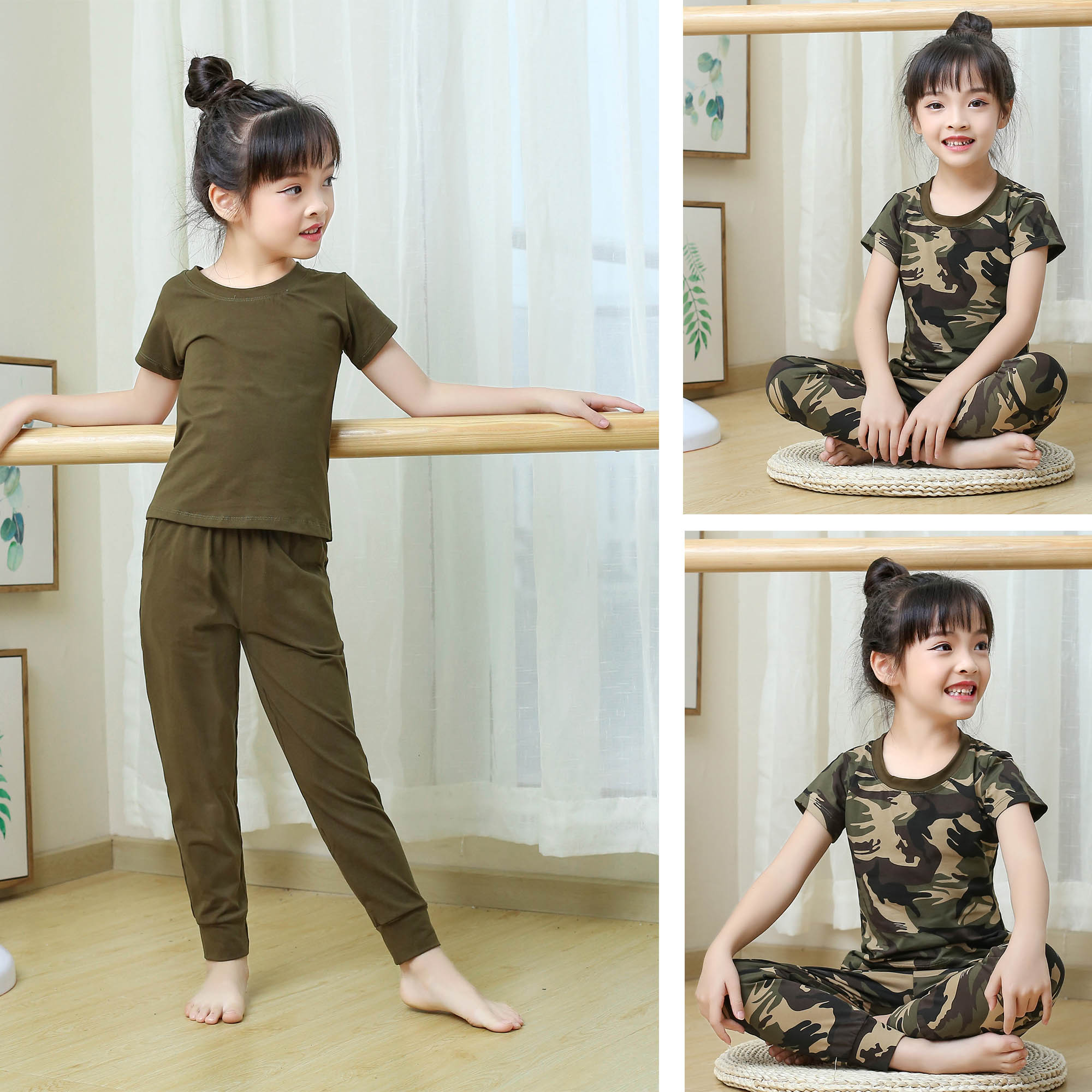 亲子男孩练功萝卜裤套装瑜伽服