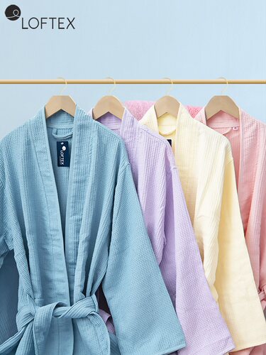loftex女纯棉浴袍男女情侣汗蒸服