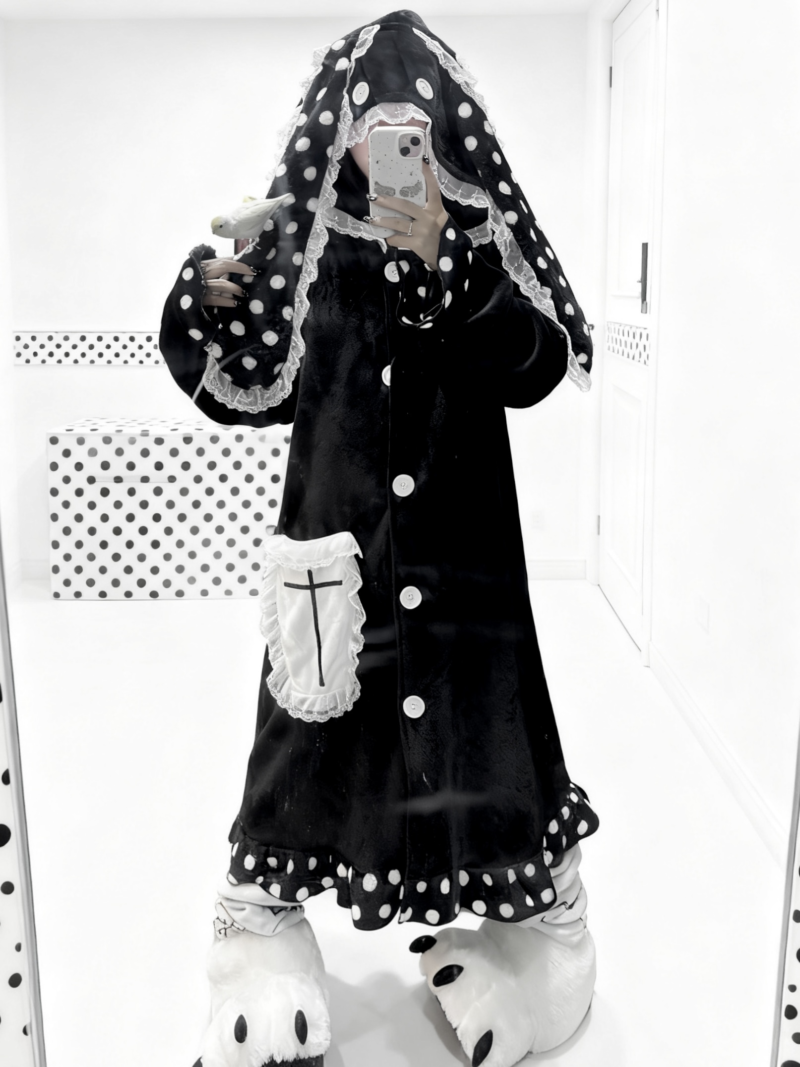 原创001法兰绒家居服睡裙加绒