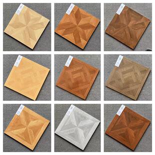 木纹砖600*600拼花地砖防滑客厅卧室凡尔赛瓷砖日式编织纹咖啡色