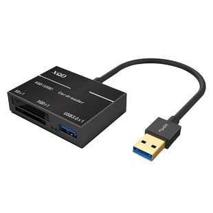 摩可灵多功能读卡器 XQD读卡器适用索尼M/G系列储存卡支持USB3.0/2.0 XQD专用支持SD卡 CF相机内存卡tf尼康