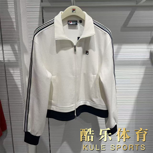 FILA斐乐女装2026年春夏新款舒适运动休闲针织长袖外套F11W628501