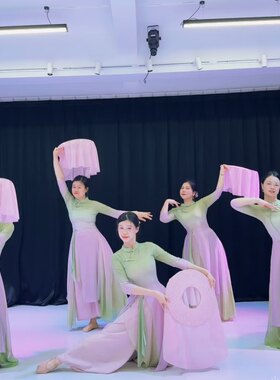 青衫烟雨客舞蹈服装青烟里夜泊秦淮演出服初中生表演服古典舞套装