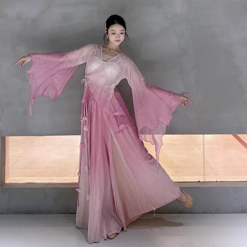 盈盈芙蓉语古典舞服装相思谣超仙飘逸大袖衫春三月采莲演出表演服