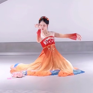 春颂古典舞连衣裙双面燕洵演出服流芳夜宴一梦惊鸿花想容舞蹈服仙