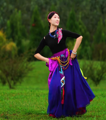 马茉莉一首醉人的歌同款舞蹈服藏族舞新款演出服蒙族新疆舞表演服