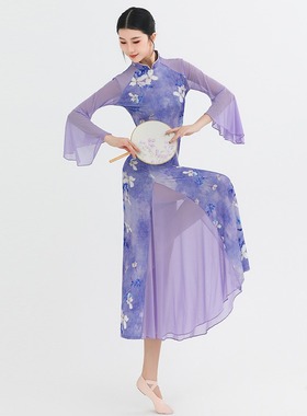 雨巷佳人舞蹈服装人间烟火演出服弹力舞蹈旗袍声声慢入画江南表演